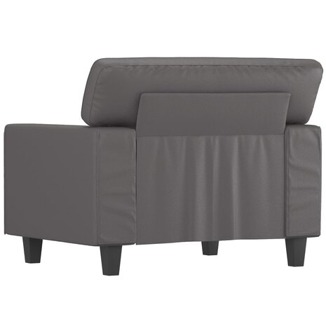 Fauteuil 60 cm kunstleer grijs 5