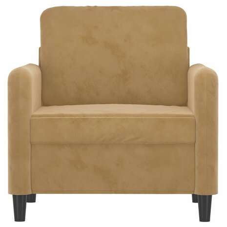 Fauteuil 60 cm fluweel bruin 3