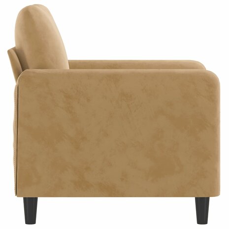 Fauteuil 60 cm fluweel bruin 4