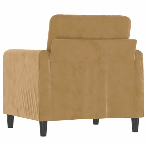 Fauteuil 60 cm fluweel bruin 5
