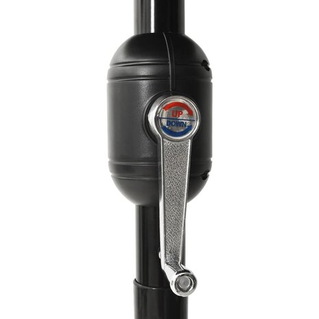 Parasol 3-laags met aluminium paal 2 m zwart 7