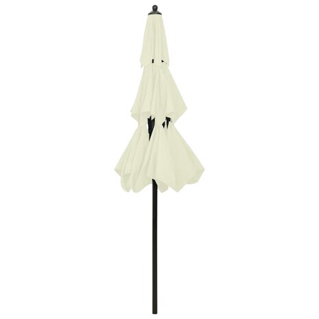 Parasol 3-laags met aluminium paal 2,5 m zandkleurig 4