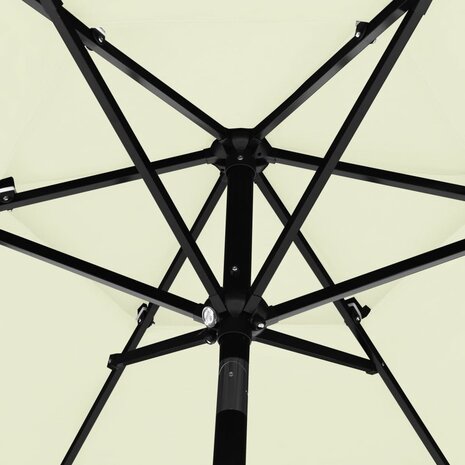 Parasol 3-laags met aluminium paal 2,5 m zandkleurig 5