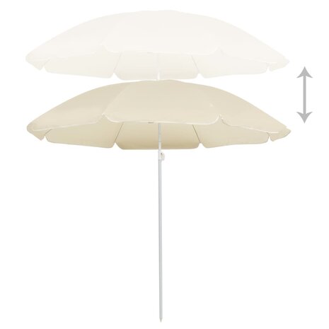 Parasol met stalen paal 180 cm zandkleurig 2