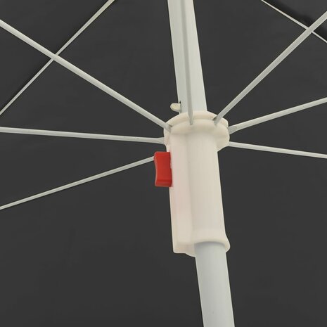 Parasol met stalen paal 180 cm antracietkleurig 4
