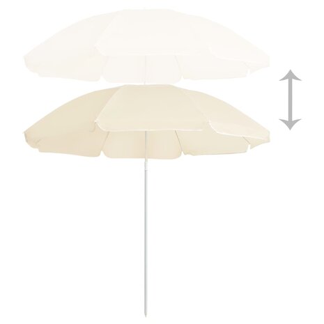 Parasol met stalen paal 180 cm zandkleurig 2