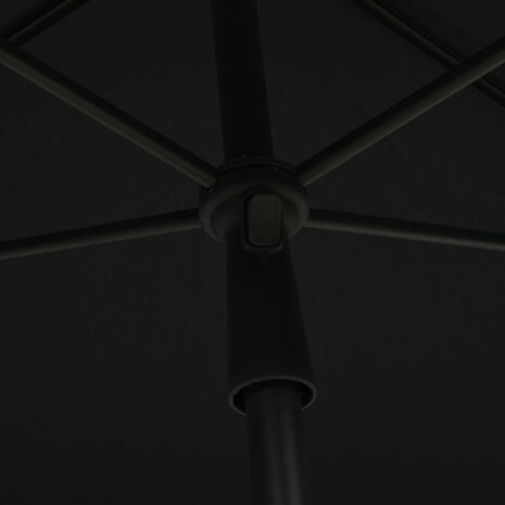 Parasol met paal 210x140 cm zwart 5