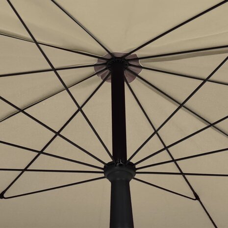Parasol met paal 200x130 cm taupe 5
