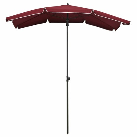 Parasol met paal 200x130 cm bordeauxrood 2