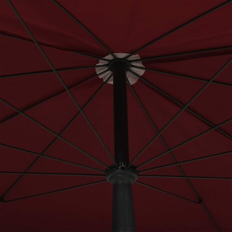 Parasol met paal 200x130 cm bordeauxrood 5