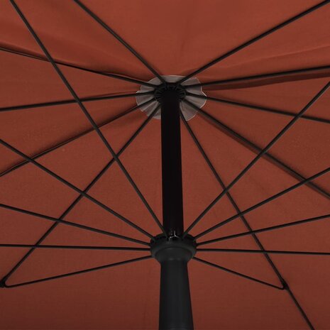 Parasol met paal 200x130 cm terracottakleurig 5