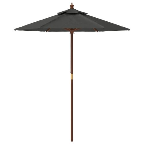 Parasol met houten paal 196x231 cm antracietkleurig 4