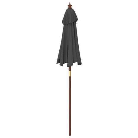 Parasol met houten paal 196x231 cm antracietkleurig 5
