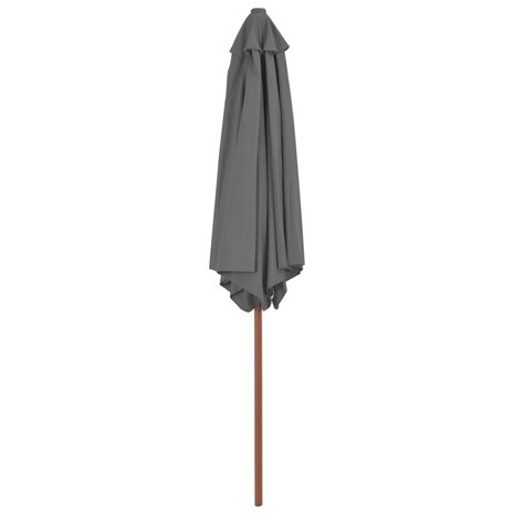 Parasol met houten paal 270 cm antraciet 3