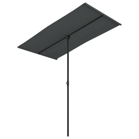 Parasol met aluminium paal 180x110 cm antracietkleurig 2