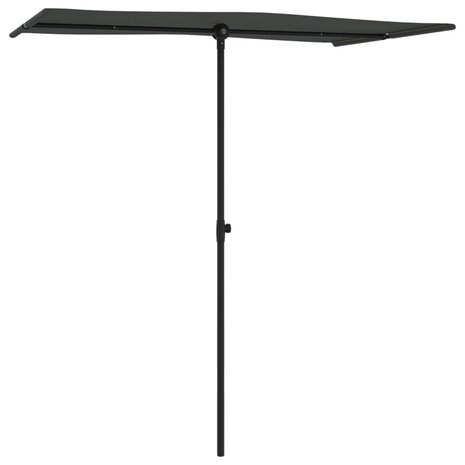 Parasol met aluminium paal 180x110 cm antracietkleurig 3