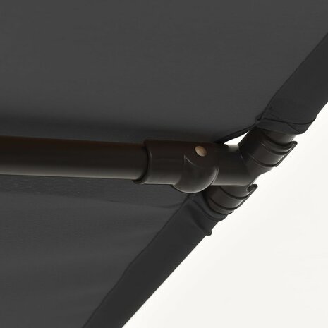 Parasol met aluminium paal 180x110 cm antracietkleurig 9