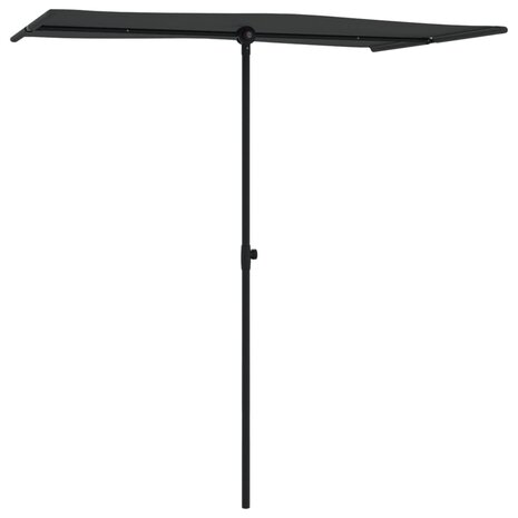 Parasol met aluminium paal 180x110 cm zwart 3