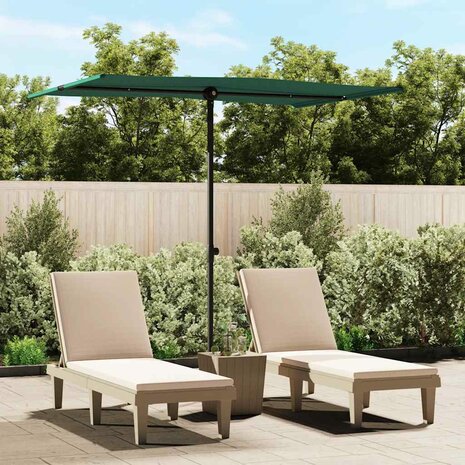 Parasol met aluminium paal 2x1,5 m groen 1