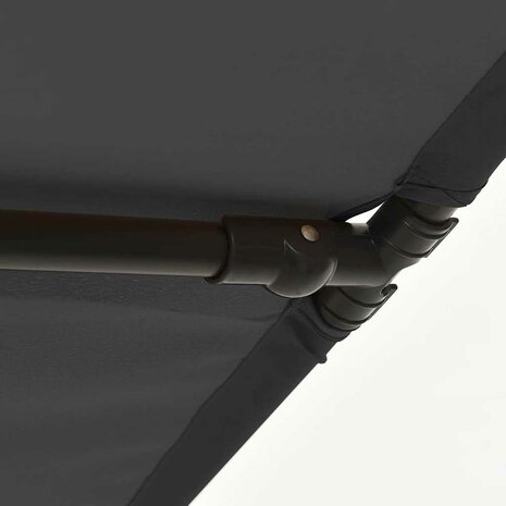 Parasol met aluminium paal 2x1,5 m antracietkleurig 9