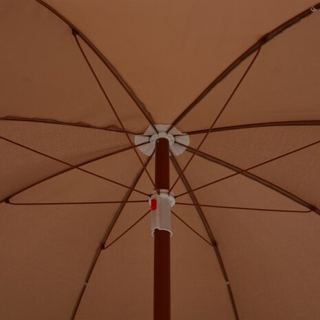 Parasol met stalen paal 240 cm taupe 4