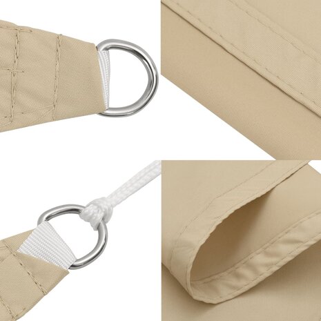 Zonnescherm driehoekig 3x3x3 m oxford stof beige 7