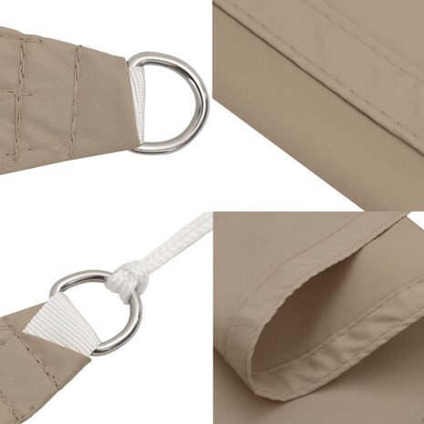 Zonnescherm vierkant 2x2 m oxford stof taupe 6