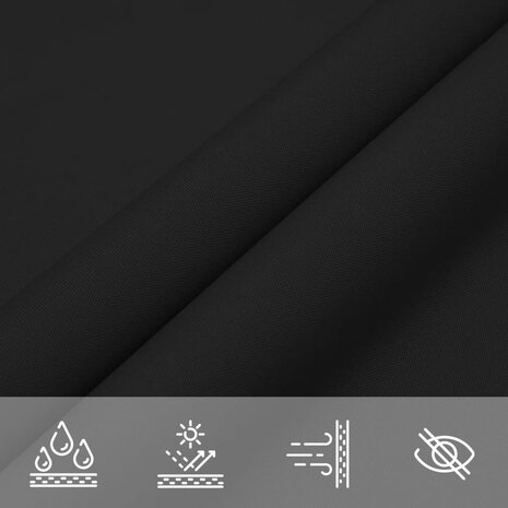 Zonnescherm vierkant 2x2 m oxford stof zwart 8