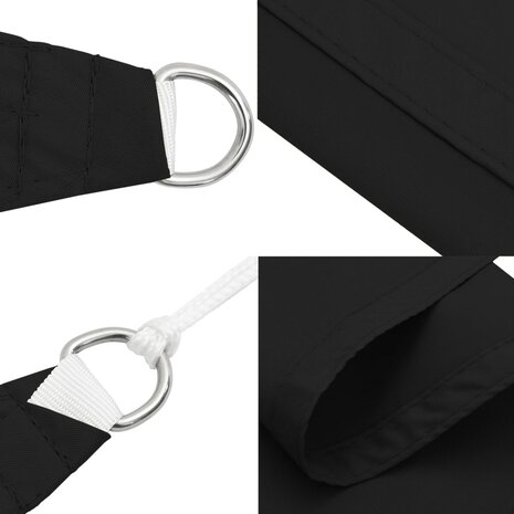 Zonnescherm vierkant 2,5x2,5 m oxford stof zwart 7