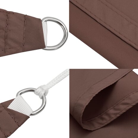 Zonnescherm vierkant 2,5x2,5 m oxford stof bruin 8