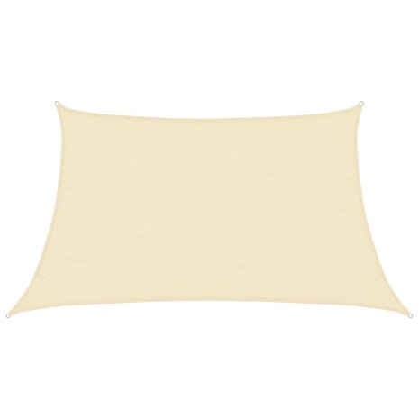 Zonnezeil 160 g/m² 3/4x2 m HDPE crèmekleurig 2