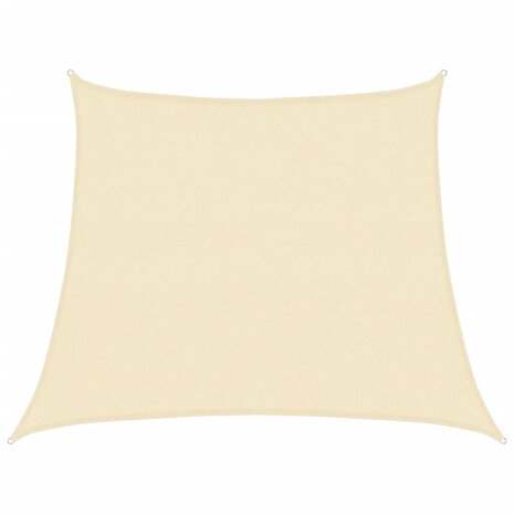 Zonnezeil 160 g/m² 3/4x3 m HDPE crèmekleurig 2