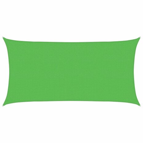 Zonnezeil rechthoekig 160 g/m² 2x3,5 m HDPE lichtgroen 2
