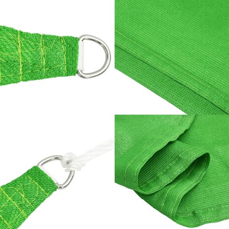 Zonnezeil rechthoekig 160 g/m² 2x3,5 m HDPE lichtgroen 7