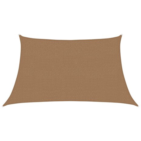 Zonnezeil 160 g/m² 3/4x2 m HDPE taupe 2