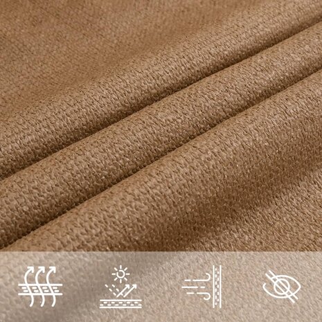 Zonnezeil 160 g/m² 3/4x2 m HDPE taupe 5