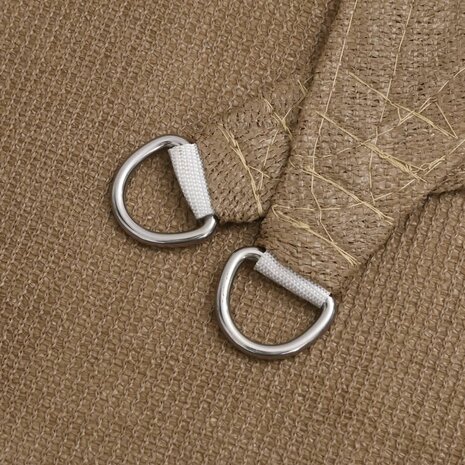 Zonnezeil 160 g/m² 3/4x2 m HDPE taupe 6