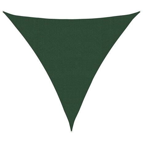 Zonnezeil 160 g/m² 4,5x4,5x4,5 m HDPE donkergroen 2