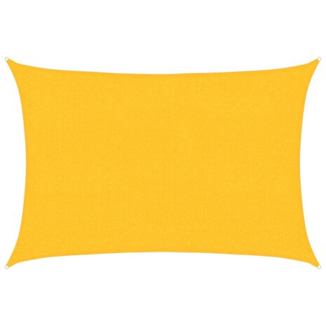 Zonnezeil 160 g/m² rechthoekig 2x2,5 m HDPE geel 2