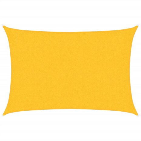 Zonnezeil 160 g/m² rechthoekig 2x3 m HDPE geel 2