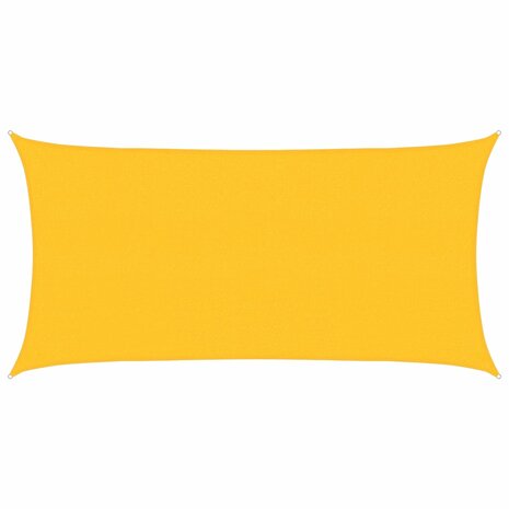 Zonnezeil 160 g/m² rechthoekig 2x3,5 m HDPE geel 2