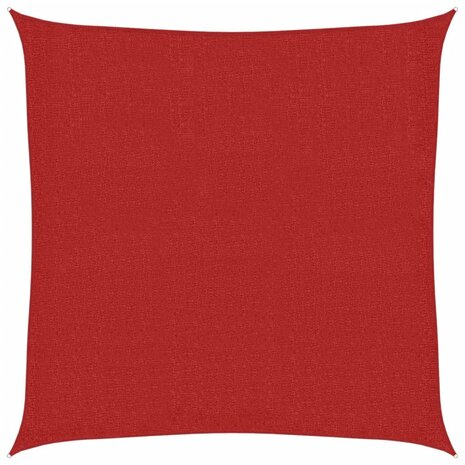 Zonnezeil 160 g/m² 2,5x2,5 m HDPE rood 2