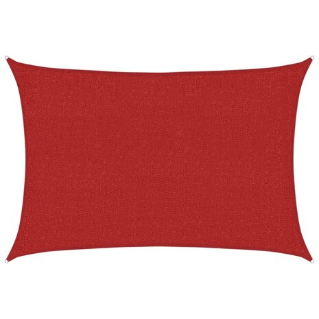 Zonnezeil 160 g/m² 2x2,5 m HDPE rood 2