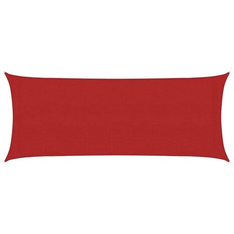 Zonnezeil 160 g/m² 2x4,5 m HDPE rood 2