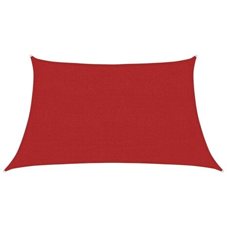 Zonnezeil 160 g/m² 3/4x2 m HDPE rood 2