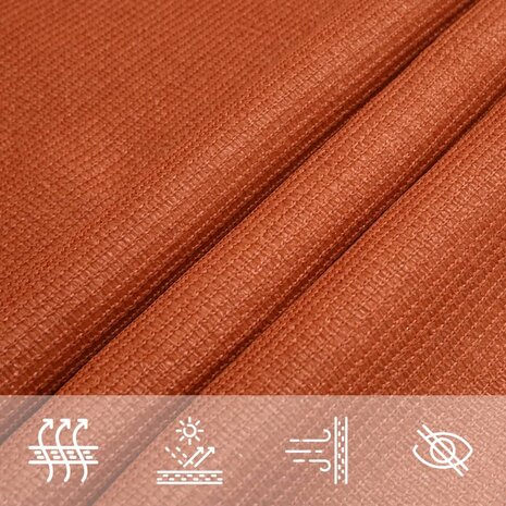Zonnezeil 160 g/m² 2x3 m HDPE oranje 5