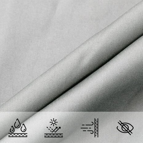 Zonnezeil 3x3x4,24 m 100% polyester oxford lichtgrijs 7