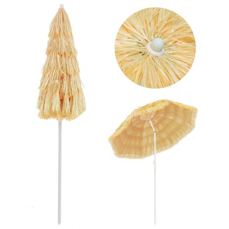 Strandparasol Hawaï stijl 180 cm naturel 3