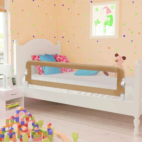 Bedhekje peuter 150x42 cm polyester taupe 1