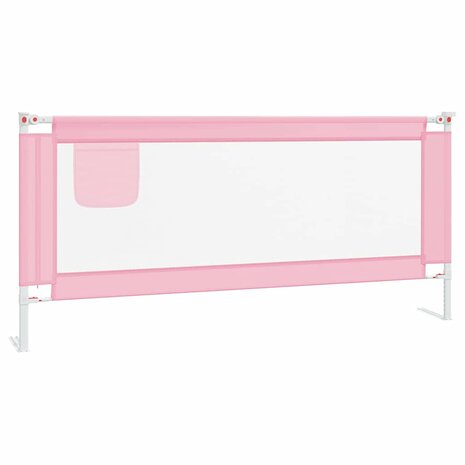 Bedhekje peuter 200x25 cm stof roze 2